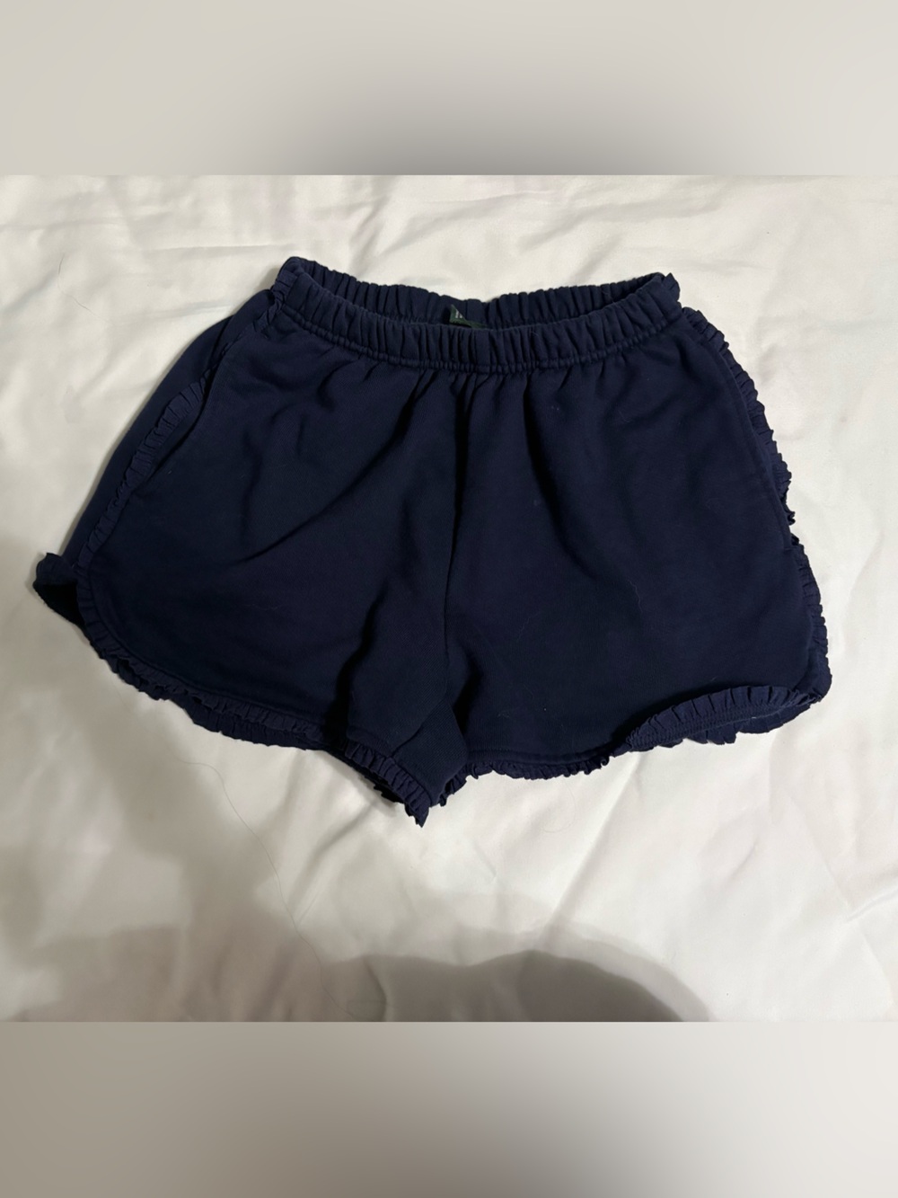 wild fable Navy Elastic Waist Ruffle Trim Shorts